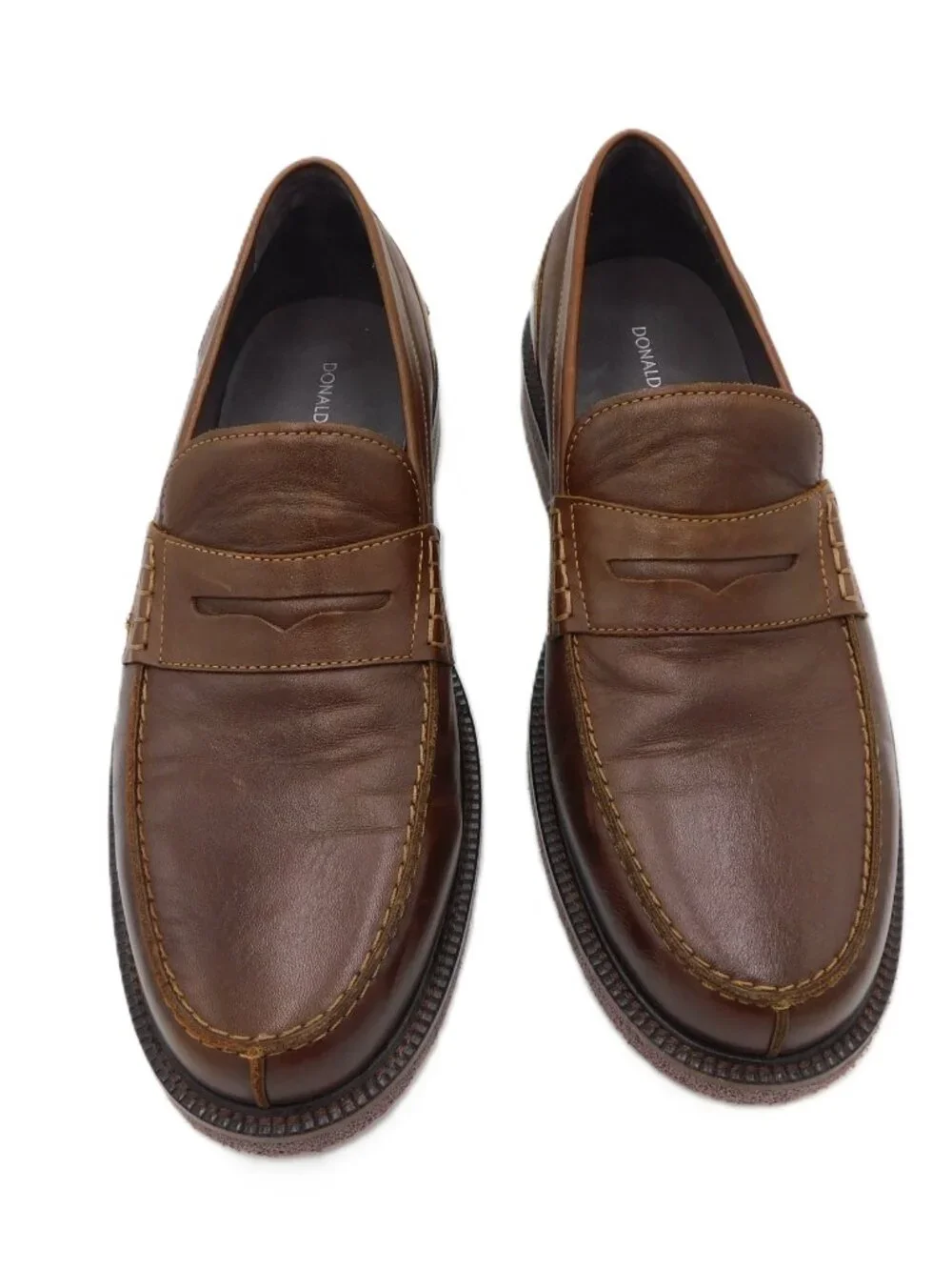 Donald Pliner Brown Leather Landry Penny Loafers | Preppy Casual | EUC | 8.5M - Picture 10 of 11